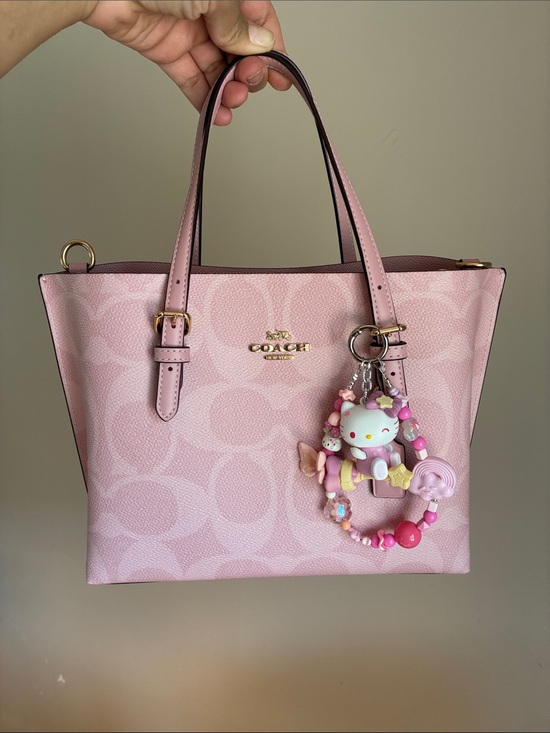 Hello Kitty Accessories - Hello Kitty Pink Bead Phone Charm Keychain
